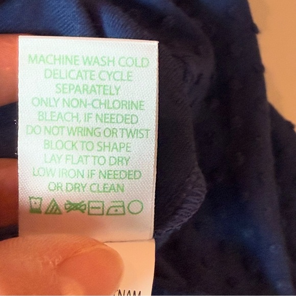 Lilly Pulitzer Pheby Blue Flocked Dot Ruffle Long Sleeve Sheath Dress Sz XS - Picture 14 of 14